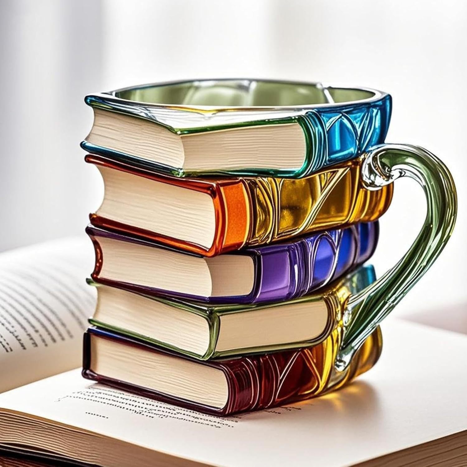 Unique Painted Book Coffee Cup | كوب ملون مميز