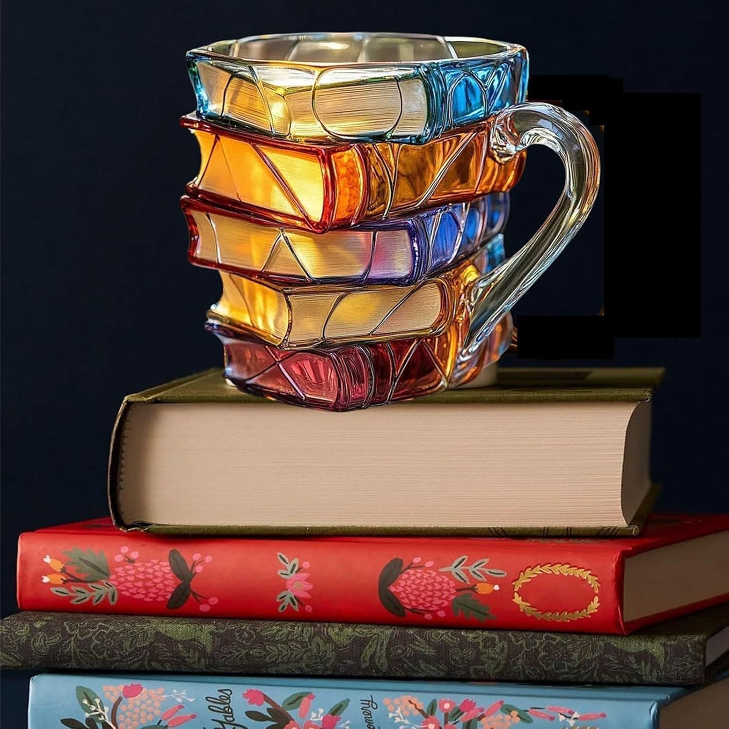 Unique Painted Book Coffee Cup | كوب ملون مميز