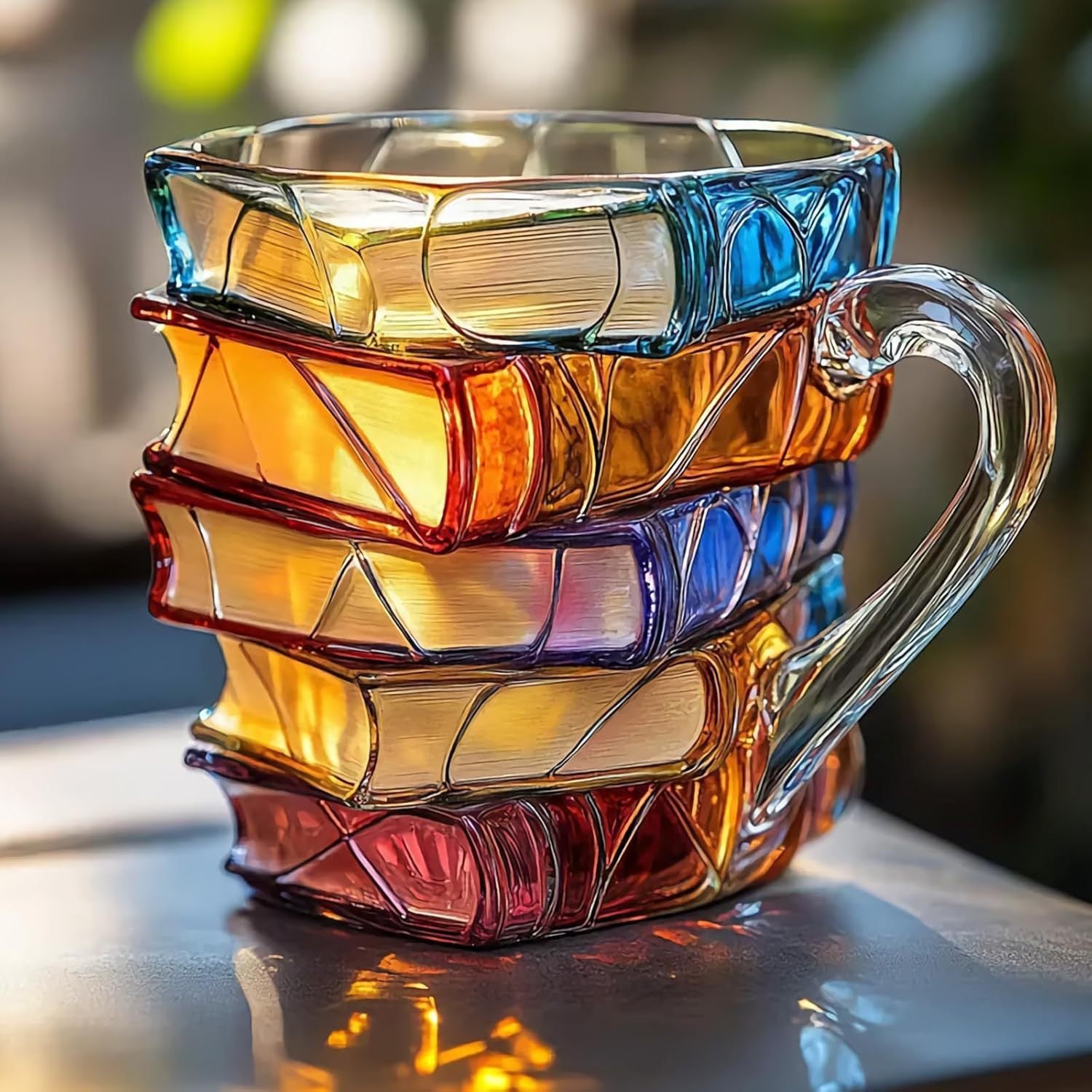 Unique Painted Book Coffee Cup | كوب ملون مميز